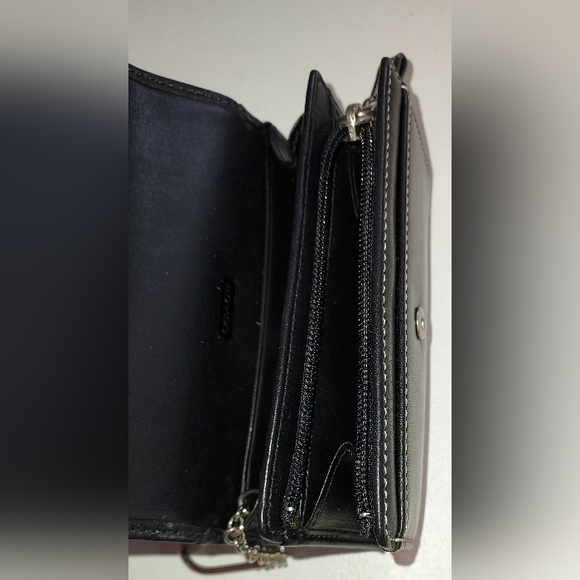 Coach Black Leather Small Multi-Functional Wallet 4768BF NWT - Picture 7 of 8